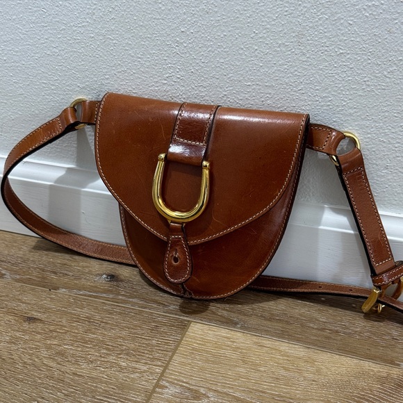 Handbags - Vintage Equestrian Brown Leather Saddle Bag